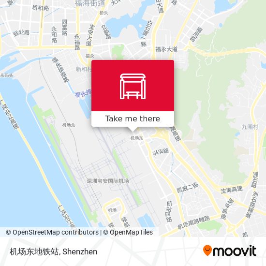 机场东地铁站 map