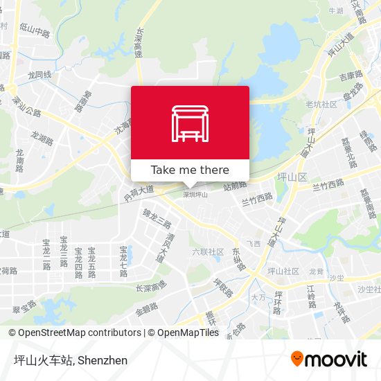 坪山火车站 map