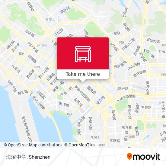 海滨中学 map