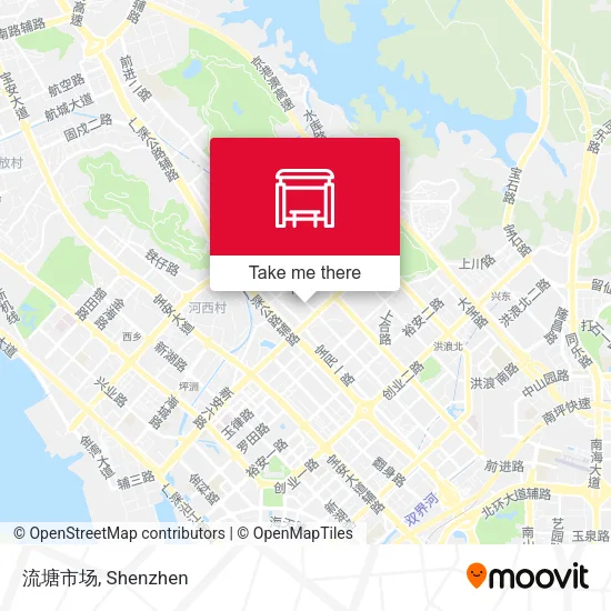 流塘市场 map
