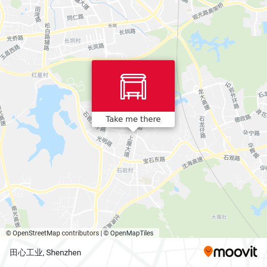 田心工业 map