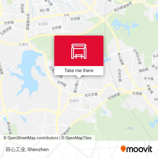 田心工业 map