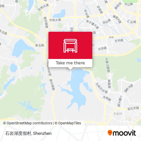 石岩湖度假村 map