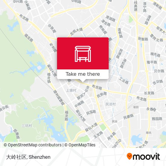 大岭社区 map
