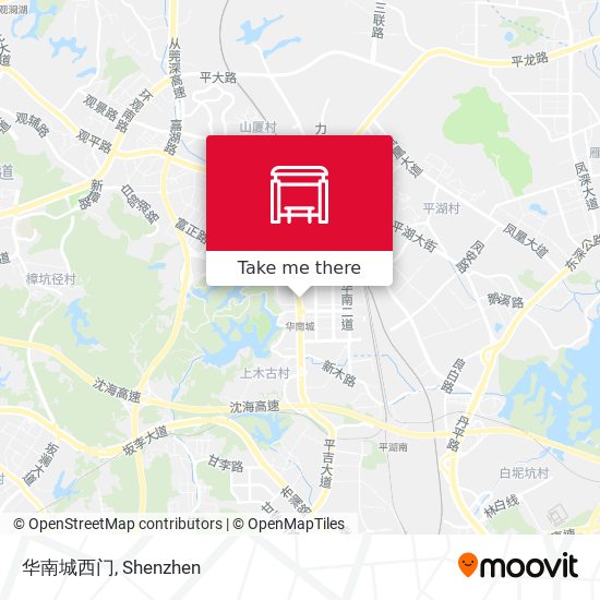 华南城西门 map