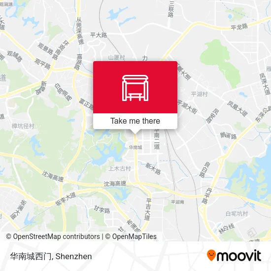 华南城西门 map