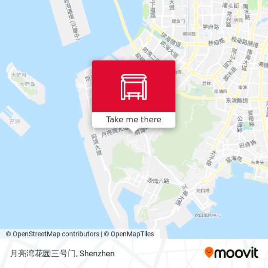 月亮湾花园三号门 map
