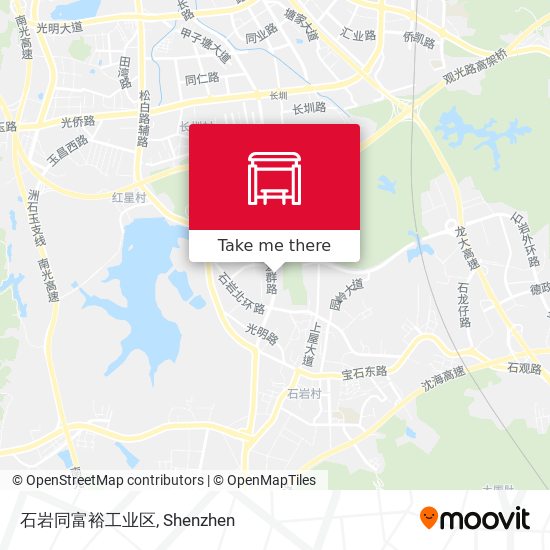 石岩同富裕工业区 map