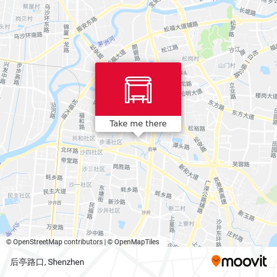 后亭路口 map