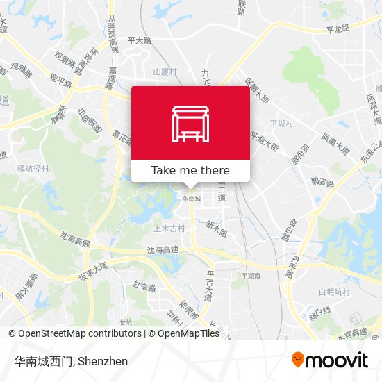 华南城西门 map