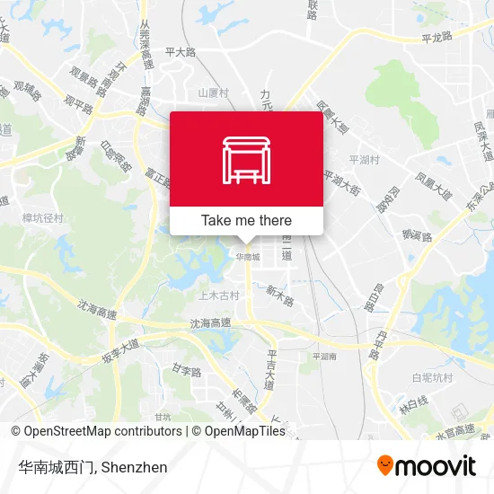 华南城西门 map