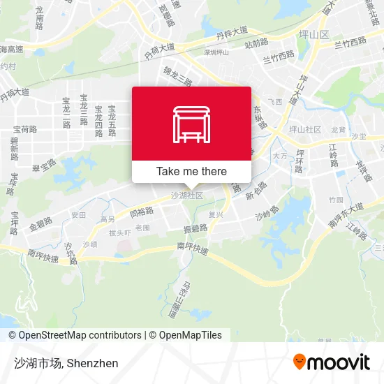 沙湖市场 map