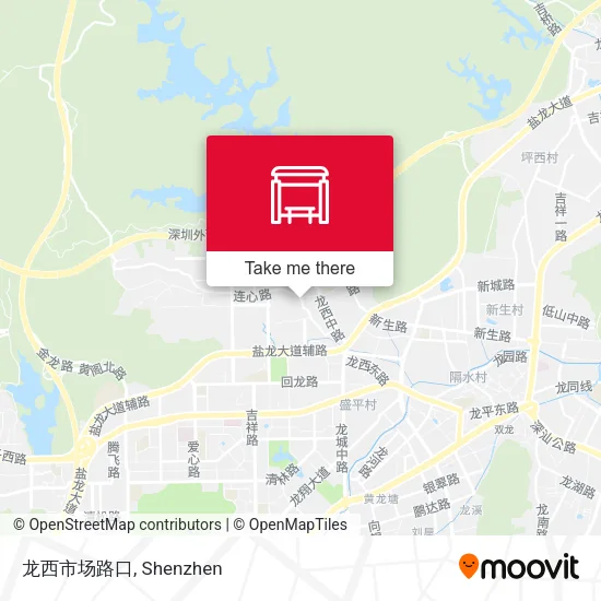 龙西市场路口 map