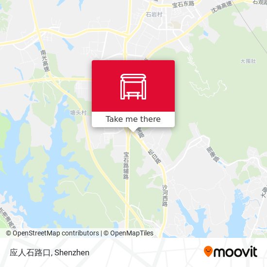 应人石路口 map