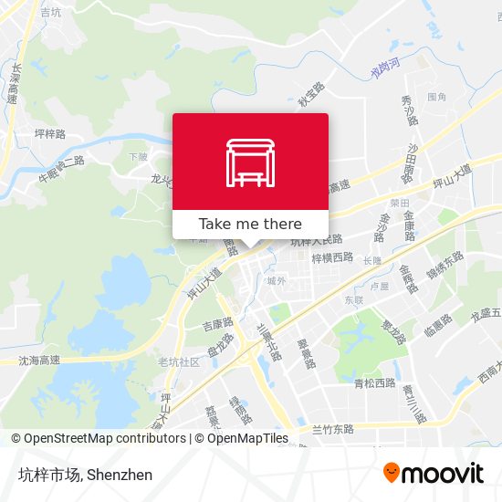 坑梓市场 map