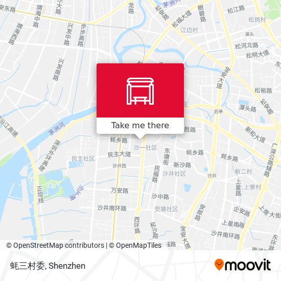 蚝三村委 map
