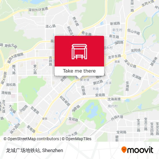 龙城广场地铁站 map