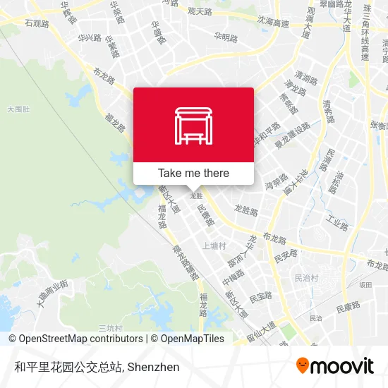 和平里花园公交总站 map