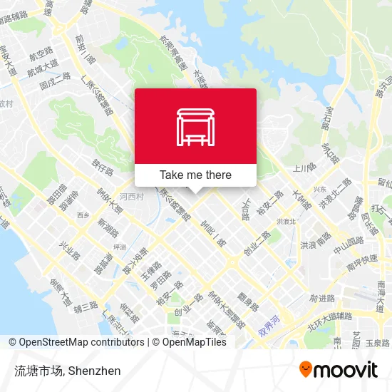 流塘市场 map