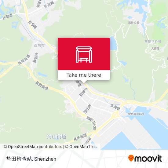 盐田检查站 map