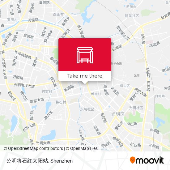 公明将石红太阳站 map