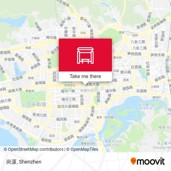 岗厦 map