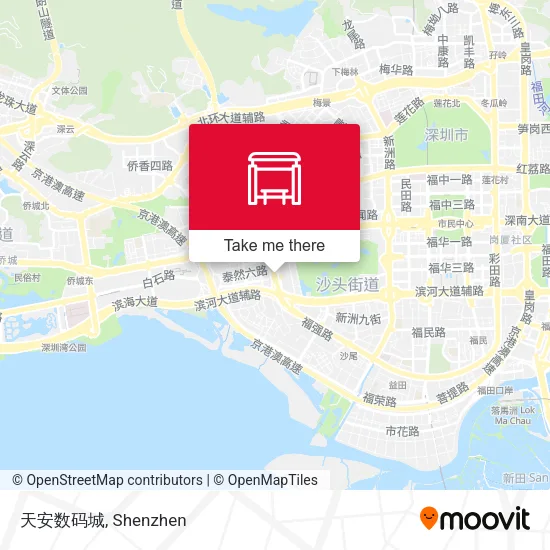 天安数码城 map