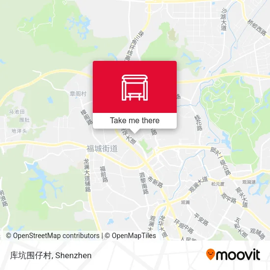 库坑围仔村 map