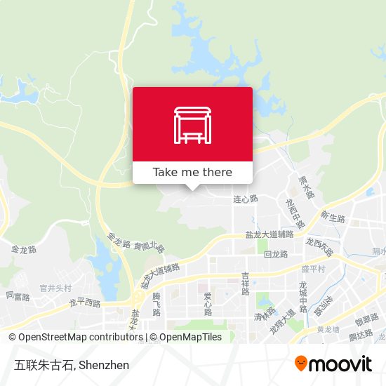 五联朱古石 map