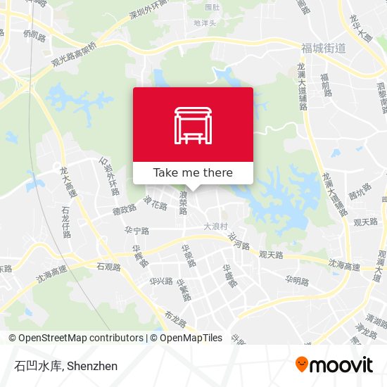 石凹水库 map