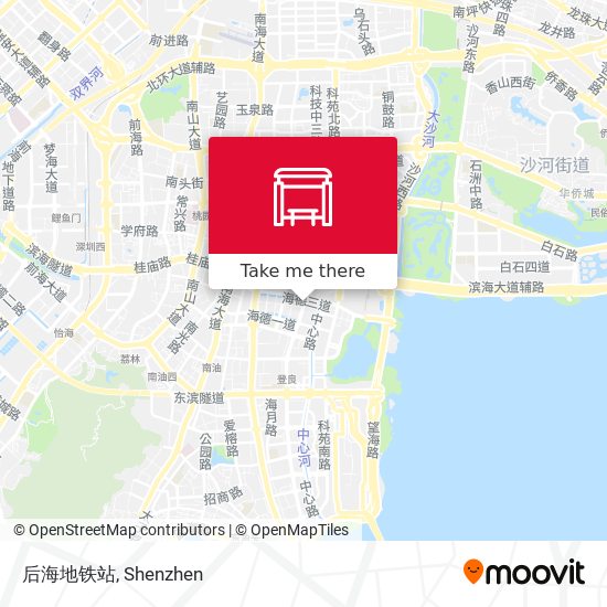 后海地铁站 map