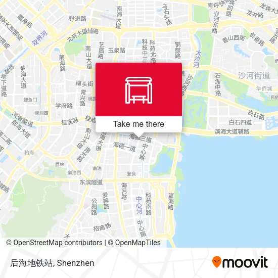 后海地铁站 map