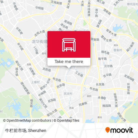 牛栏前市场 map