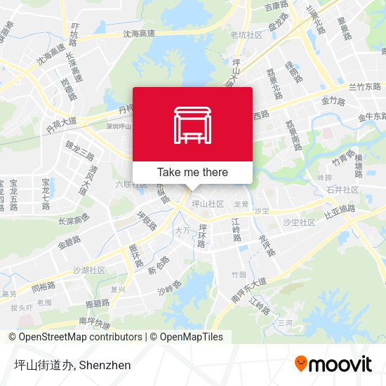 坪山街道办 map