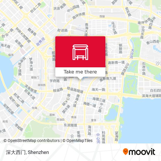 深大西门 map