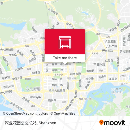 深业花园公交总站 map