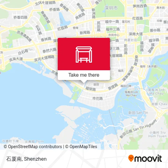 石厦南 map