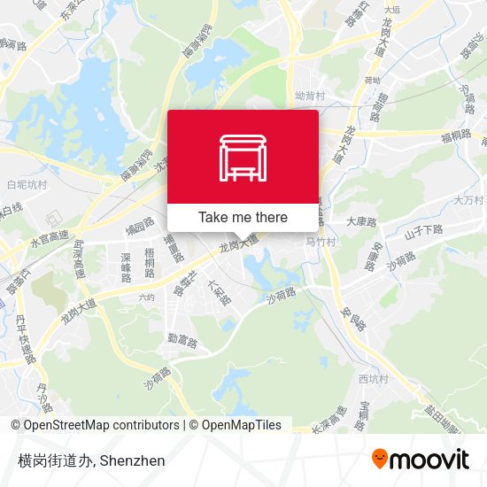 横岗街道办 map