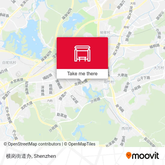 横岗街道办 map