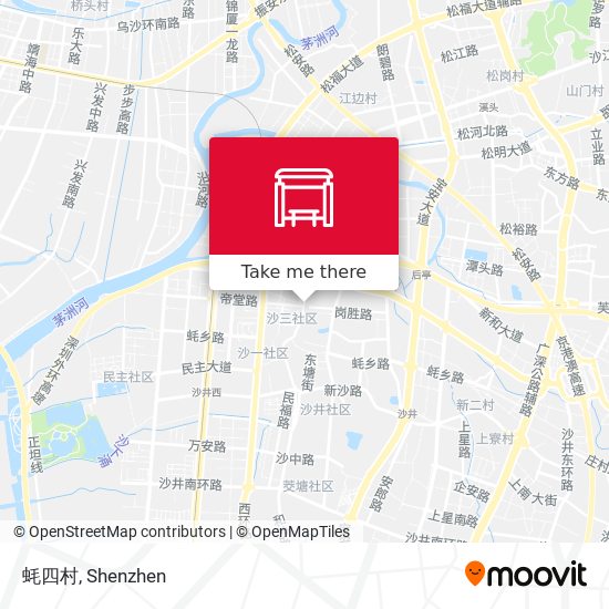 蚝四村 map