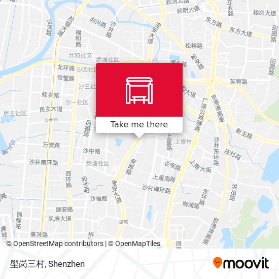 壆岗三村 map