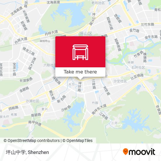 坪山中学 map