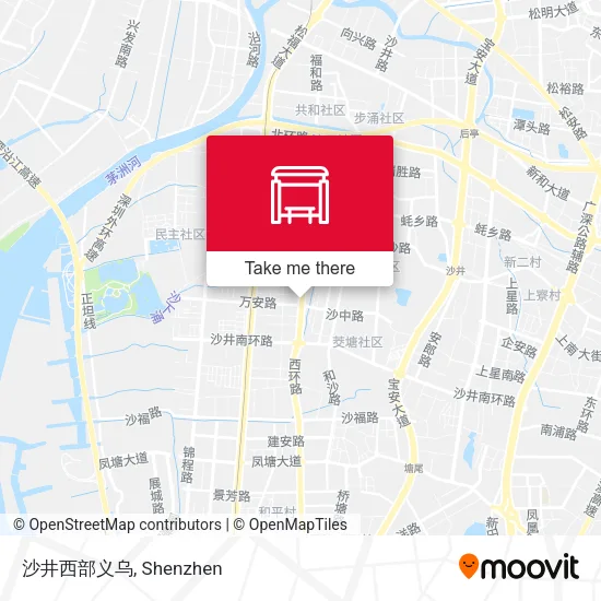沙井西部义乌 map