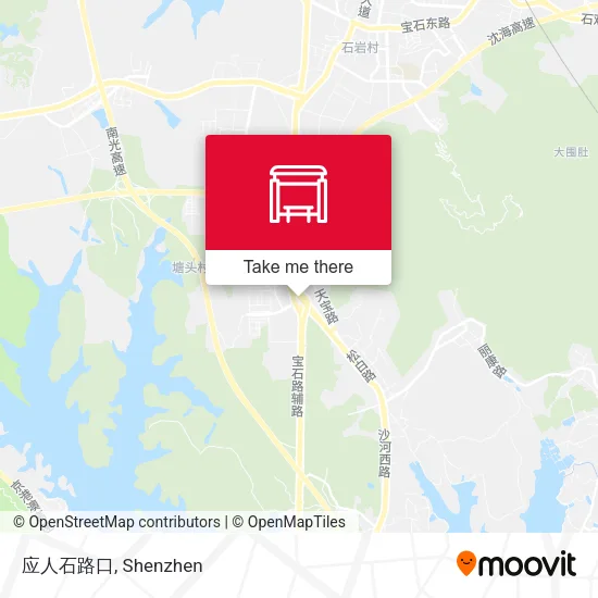 应人石路口 map