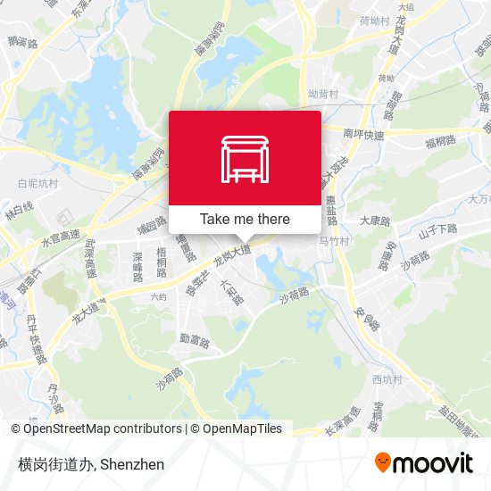 横岗街道办 map