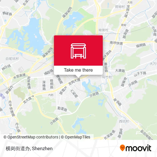 横岗街道办 map