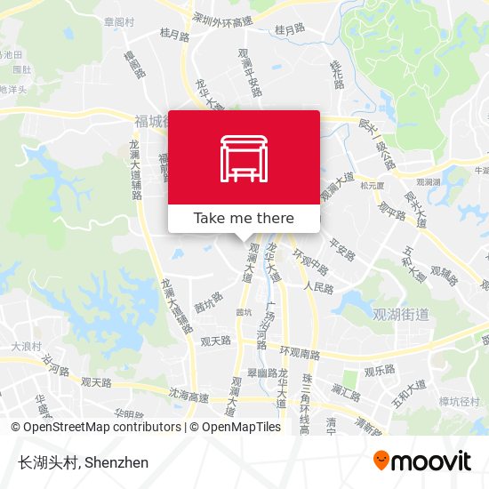 长湖头村 map