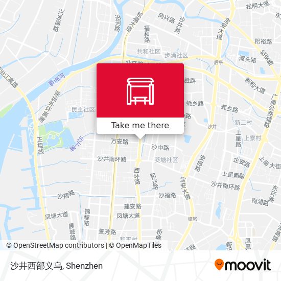 沙井西部义乌 map
