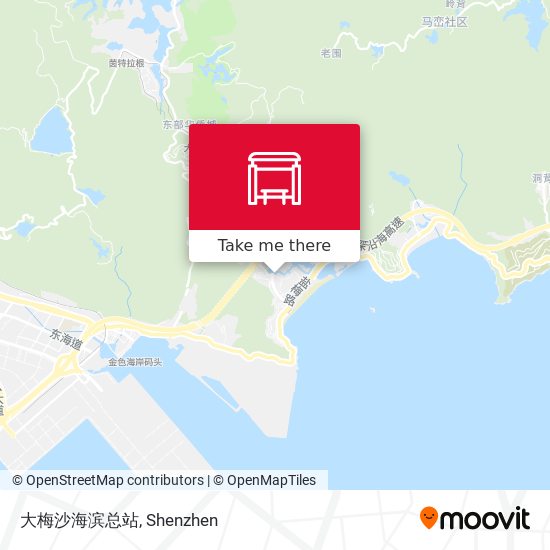 大梅沙海滨总站 map