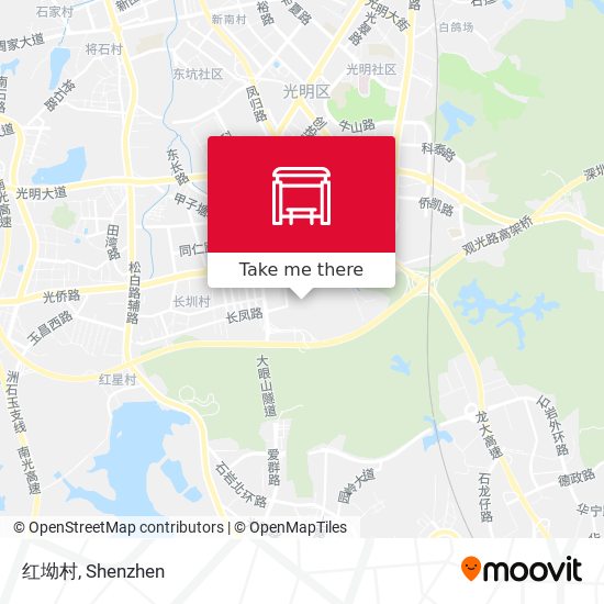 红坳村 map